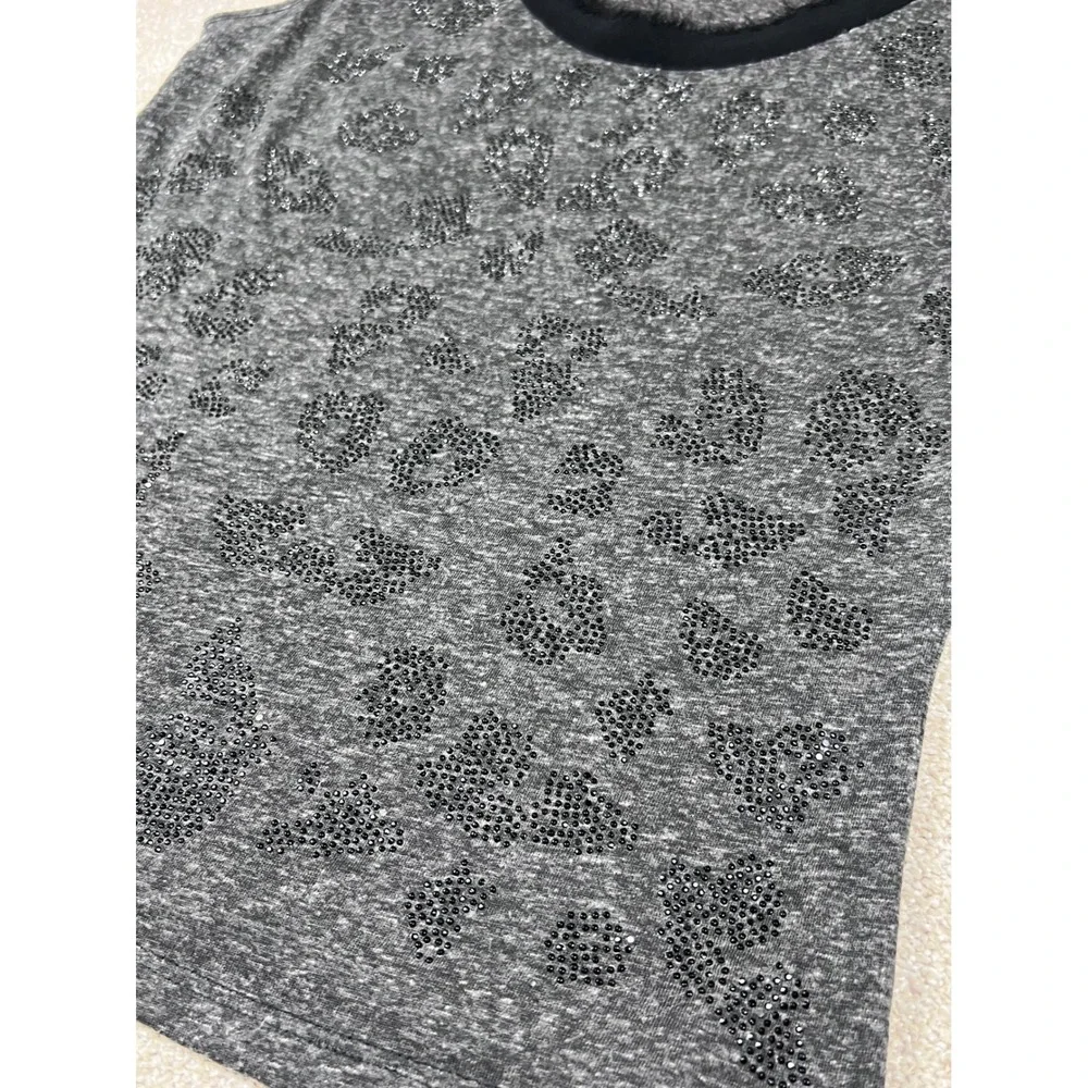 Alberto Makali Tank Top Gray Embellished Sleeveless Casual Blouse‎ M Whimsygoth